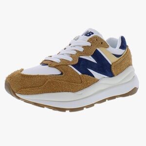New Balance Women's Sneakers in Tan, Navy & White